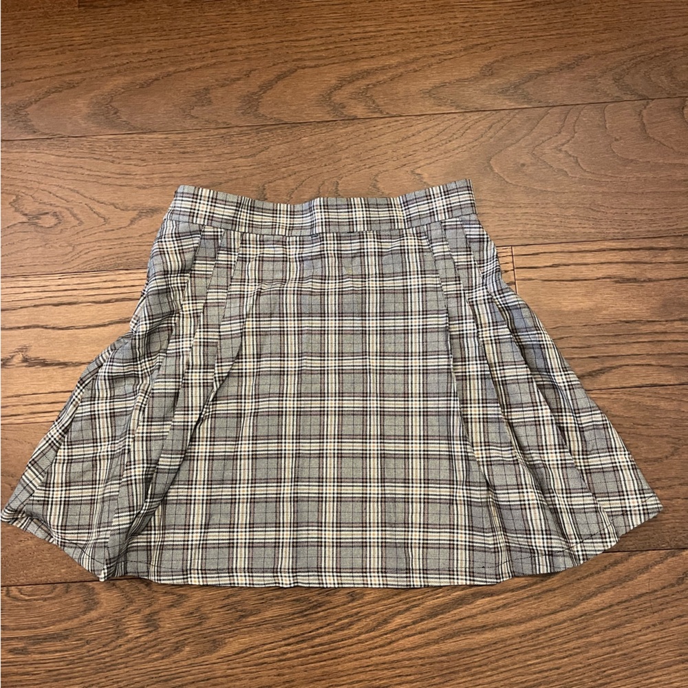 Black and Tan plaid skirt